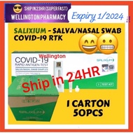 [ONE CARTON 50KIT][EXP 28/2/24] Salixium Saliva + Nasal Swab Rapid Antigen COVID Self Test Kit 50KIT