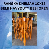 RANGKA KHEMAH NIAGA SAIZ 10FT X 15FT SEMI HEAVY DUTY BESI OREN