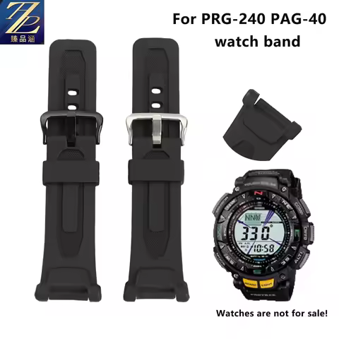 Resin silicone strap for Casio PROTREK mountain watch PRG-240 sports strap 3246 PAG-40 resin silicon