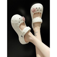 crocs woman crocs Mary Jane Style Women's Summer Sandals - Thick Sole, EVA Material, Anti-Slip Desig