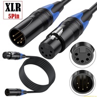 SUN Long-lasting 5-cores XLR Cable DMX512 5Pin Male to XLR 5 Pin Female Port DMX512 Cable Extension 
