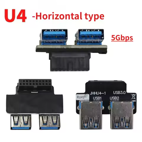 USB 3.0/3.1 Adapter A Type Motherboard IDC 19P/20P To Dual USB A Female Ports Internal Connector 3.0