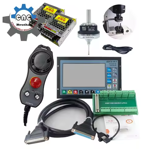 CNC Controller DDCSV4.1 3/4 Axis CNC Offline Controller+V5/6 Anti-roll 3D Touch Probe Edge Finder+Ha