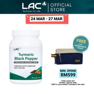 [Expiry Jun 2028] LAC Turmeric Black Pepper Caplets Supplement  (60 Vegetable Caplets) 01404390