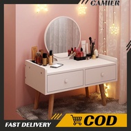 Dressing Table Modern Vanity Table Makeup Table Mini Dressing Table with Mirror Drawer Storage Cabin