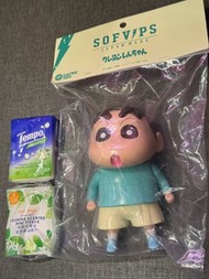 特價全新日版蠟筆小新 粉綠色 Sof vips sofvipseleotrle toys sofubi sofvi vinyl 搪膠膠品大膠軟膠 kaljo