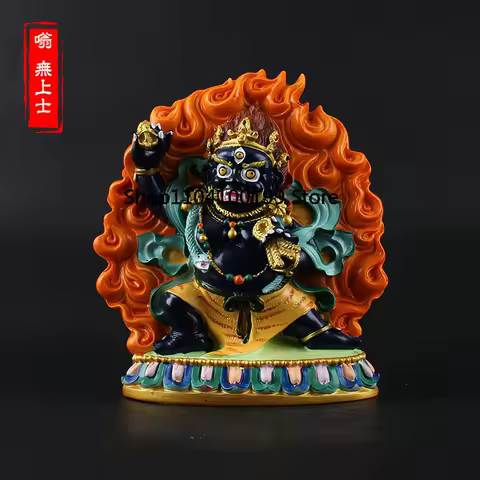 Vajra Hand Bodhisattva Tibetan Guardian Bodhisattva Handmade Painted Small Buddha Statue Vajra Fight