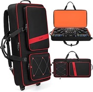 BOSSTIN DJ Controller Case with Wheels Compatible with DDJ FLX10 /1000 /FLX6 /REV7 /REV5, Rolling DJ