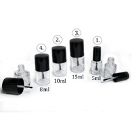 1pc - Nail Polish Glass Bottle with Brush (5ml / 10ml / 15ml)