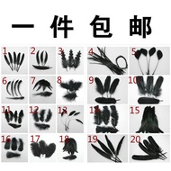 Various Feather Styles Trendy Jewelry Accessories Handmade diy Natural Feather Decoration Black Feat