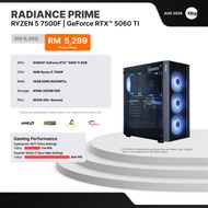 IDEALTECH RADIANCE PRIME AMD GAMING PC ( AMD RYZEN 5 / NVIDIA RTX5060 TI 8GB / 16GB RAM / 500GB SSD 