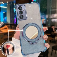 เคส กระจก ตั้งได้ งานกากเพชร สําหรับ Samsung S25 Ultra S25Ultra S24 Fe S24Fe S24Ultra S23Ultra S22Ul