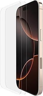 Belkin ScreenForce Tempered Glass Screen Protector for iPhone 17 + iPhone 16 Pro, Scratch-Resistant,