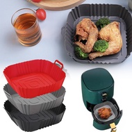 1pc Of 22cm Silicone Air Fryer Oven Baking Plate Pizza Basket Reusable Chicken Air Liner Fryer S8A7