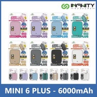Infinity - 【黑色】Mini6 PLUS 最新四代自帶雙線外置充電 6000mAh 激薄 | 細體積設計 | GaN氮化鎵
