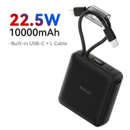 Kuulaa แบตสำรอง 20000mAh / 10000mAh Powerbank 22.5W Fast Charging with USB C Cable for iPhone 16 Pro