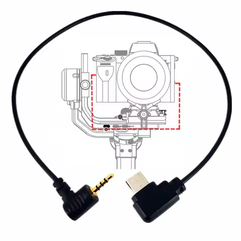TypeC to 2.5mm L1 RSS Control Cable for Panasonic GH6 GH4 GH3 G95 Camera & DJI RSC2 RS4 RS3 Pro RONI