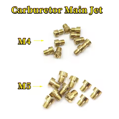 Pack of 10pcs Carburetor Main Jet M4 M5 5mm 6mm Thread for DellOrto BGM Motoforce Carburetor Injecto
