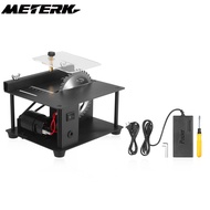 Meterk โต๊ะเลื่อยอเนกประสงค์ โต๊ะเลื่อยมินิเดสก์ขนาดเล็ก เครื่องตัดไฟฟ้า ใบเลื่อยปรับความเร็วได้ ความลึก35mm สำหรับตัดไม้ พลาสติก อะคริลิค