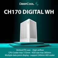 Deepcool CH170 Digital White Vertical ITX Computer Case