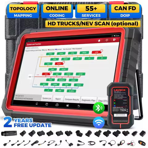 2026 LAUNCH X431 PRO3S+ V5.0 Bluetooth Bi-Directional Scan Tool, HD Trucks Scan, OEM Topology Map, O