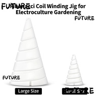 HL-FUTU Fibonacci Coil Winding Jig, Cone Spiral Winding Gardening Copper Wire Fixture, White Enhance