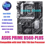 Used ASUS PRIME B560-PLUS ATX DDR4 1200 Motherboard Compatible with Intel 10th 11th Gen Processors T