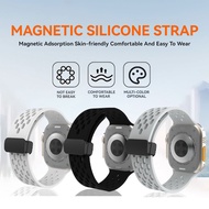 Breathable Sports Strap Smart Watch 38-40-41mm Watch Strap Magnetic Folding Silicone Strap Silicone