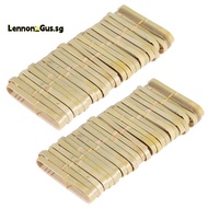 50Pcs Tongs Disposable Cooking Utensils Mini Bamboo Tongs Natural Toast Tongs for Cooking