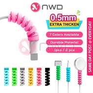 《 𝟮 𝗣𝗖𝗦 》 USB Cable Charger Earphone Protector Wire Cord Protective Cover Pelindung Kabel 数据线保护套 NWD