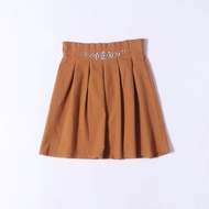 H15-3 High Waist Pleated Wool A-Line Mini Skirt