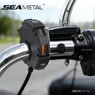 SEAMETAL Universal QC3.0 Motorcycle USB Charger 30W USB Type-C Power Adapter Waterproof Handlebar Mo
