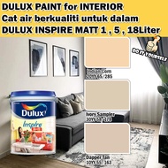 ICI DULUX INSPIRE INTERIOR MATT 18 Liter Indian Corn / Ivory Sampler / Dapper Tan