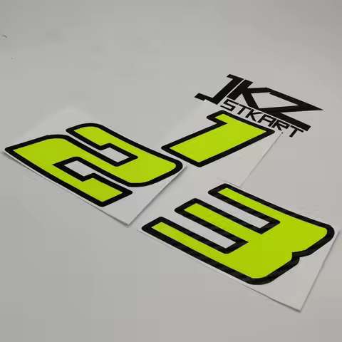 JKZ STKART Vinyl Die Cut Double-layer Number Neon Fluorescent Sticker For Car Motor Bike Truck Lapto