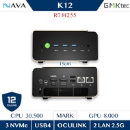 Mini PC GMKtec K12 Ryzen 7 H - 255 - 8 cores 16 threads DDR5 NVMe 4 | GPU Radeon 780M | USB4 & OCuLi
