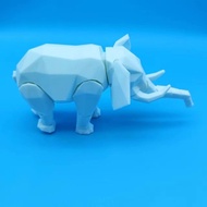 4.18 Printing Elephant Toy Movable Joint Decoration White Elephant Baby Elephant Gray Elephant 3D