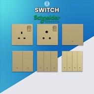 Schneider Avataron C Series Wine Gold Wall Switche Socket Plug Suis Lampu Rumah Suis Soket Plug Wall