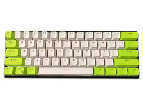 (Keycaps Only Sold)Green White RK 61 Backlight Keycaps PBT Material OEM Profile Double Shot For MX S