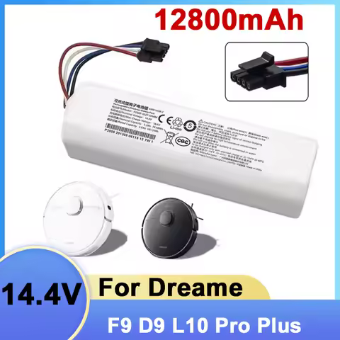 14.4V 12800mAh Li-Ion Replacement Battery for Dreame D9 F9 L10, D9 Pro, D9 MAX, D10 Plus, D10s, L10s