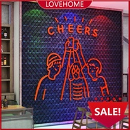 Restaurant Bistro Clear Bar Industrial Style Sticker Painting 3D Three-dimensional Acrylic "Cheers" 