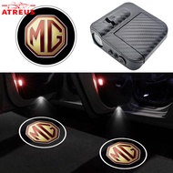 1/2Pcs MG Car Door Light Carbon Fiber Wireless Welcome Lamps Universal Car LED HD Projector Light Fo