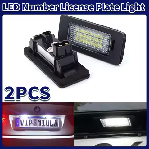 2PCS White LED License Plate Number Light For BMW E46 X5 E70 X6 E71 E72 E90 E92 E93 E91 M3 E39 M5 E6