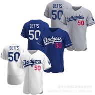 Baseball Jersey Los Angeles Dodgers Dodgers 50 BETTS Baseball Uniform Embroidered Cardigan Short Sle