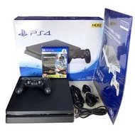 缺貨【PS4主機】 95新薄型2218A 500G極致黑色Slim薄機＋地平線秘境探險4 【中古二手】台中星光