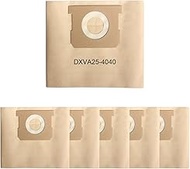 DXVA25-4040 Shop Vac Bags 4 Gallon Replacement for DEWALT DXV04T 4 Gallon Wet/Dry Vacuum 6 PCS