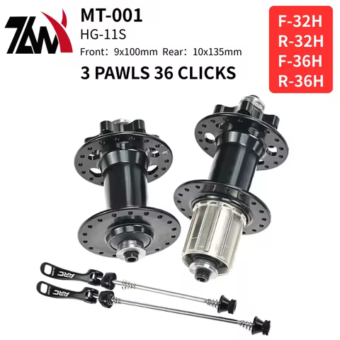 ARC MT-001 MTB Bike Hub 32/36H Quick Release 3 Claws Bicycle Disc Brake Hubs 9x100 10x135 With HG 8 