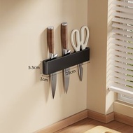 全城熱賣 - 廚房刀架置物架 碳鋼免打孔壁掛式刀座收納架 插刀家用置放菜刀架子（快遞送貨上門）