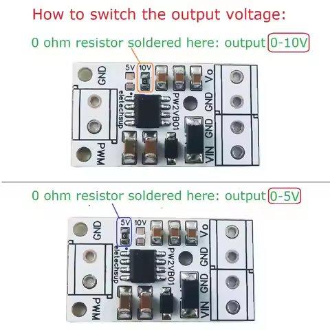 2/4PCS PWM to DAC Converter Input Pulse Signal Output 0-5V/0-10V Voltage Analog for Arduino UNO MEGA