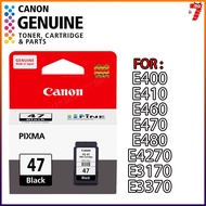 (READY STOCK) CANON 47 BLACK INK ORIGINAL CARTRIDGE FOR E400/410/460/470/3170