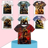 Bumblebee Boy Short-Sleeved T-Shirt-Transformers Robot Hero Graphic T-Shirt-Cute Printed Boys Short-